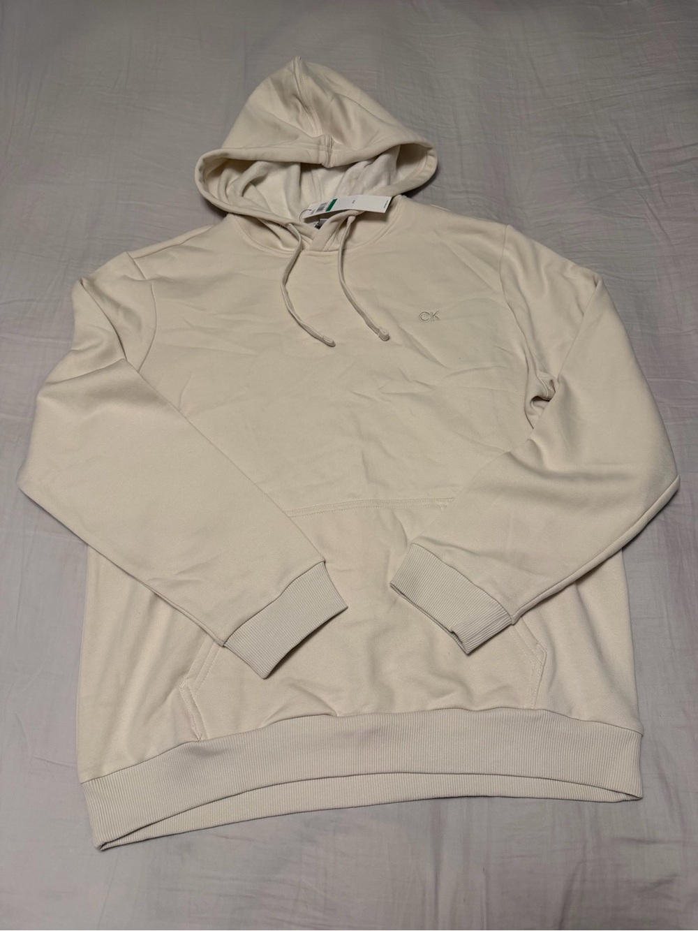 Calvin Klein Cream Pullover Hoodie - Men's